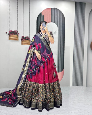 AAYUSHYAM ENTERPRISE Embroidered Semi Stitched Lehenga Choli(Pink)