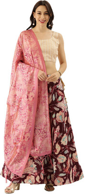 kaizen texo fab Printed Semi Stitched Lehenga Choli(Multicolor)