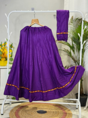 krishiv creation Self Design Semi Stitched Lehenga Choli(Purple)