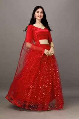 Rinu Self Design Semi Stitched Lehenga Choli(Pink)