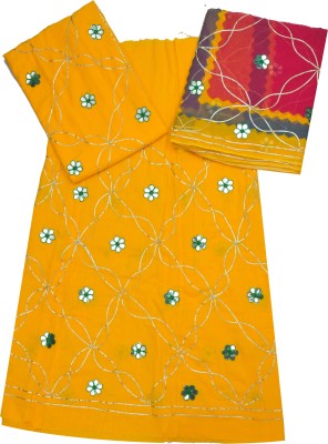YUVI CREATIONS Embellished Semi Stitched Lehenga Choli(Yellow)