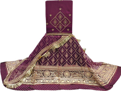 Man Fashion Embroidered Semi Stitched Lehenga Choli(Purple)