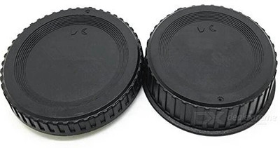 SUPERNIC Camera Body Cap and Rear Lens Cover for Nikon DSLR Cameras  Lens Cap(Black, 55 mm)