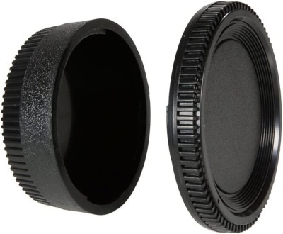 SHOPEE Front Body Cap and Rear Lens Cap Cover for Nikon F Mount DSLR and Lens  Lens Cap(Black)
