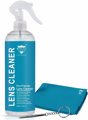 ROYAL CARE PROFESSIONAL Lens Cleaner Kit – 500ML Refill Bottles + 1 Microfiber Cloths + 1 Screw Drive  Lens Cleaner(500 ml, 6x5 inch, Pack of 3)