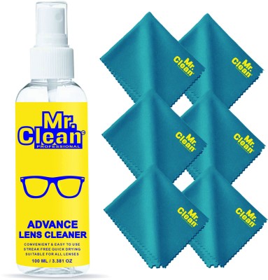 MCP Lens Cleaner 100ml(Pack of 1) with 6 Microfiber Cloths  Lens Cleaner(100 ml, 6 x 7 inch, Pack of 7)