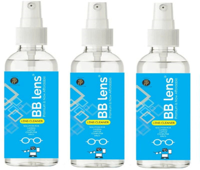 BBLENS Lens cleaner for Spectacles and Sunglasses PACK OF 3  Lens Cleaner(300 ml, 7x7 inch, Pack of 3)