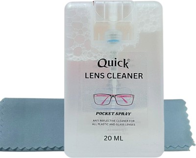 Quick Spectacles And Sunglasses Cleaning Pocket Spray  Lens Cleaner(20 ml, 3x3 inch, Pack of 1)