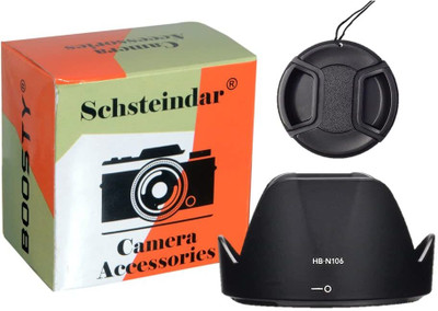 Schsteindar HB-N106 Lens Hood for Nikon AF-P(Not for AF-S) DX Nikkor 18-55mm f/3.5-5.6G VR  Lens Hood(55 mm, HBN 106 Lens Hood + 55mm Lens Cap)