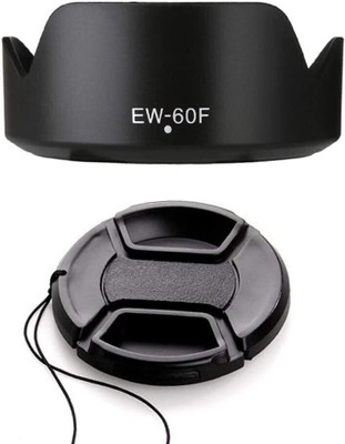 MILLETS Lens Hood Cover for EW-60F & 55mm Lens Cap for Canon EF-M 18-150mm  Lens Hood(55 mm, Black)