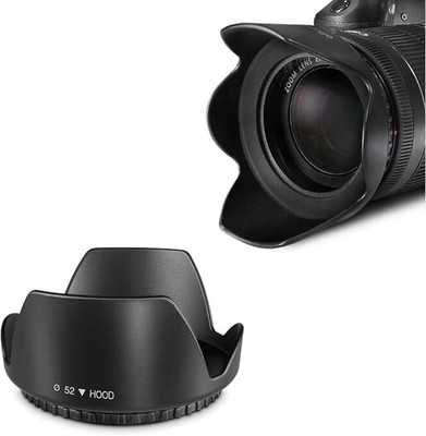 SUPERNIC 52mm Tulip Flower Lens Hood for Nikon D3300 D3200 D3100 D5500 D5300 D5200  Lens Hood(52 mm, Black)
