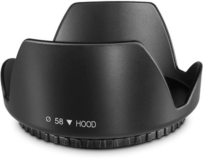 FND Tulip 58Mm Reversible Flower Lens Hood for Canon Eos 55-250Mm 18-55MM Ef Lens  Lens Hood(58 mm, Black)