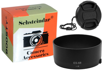 Schsteindar ES-68 Bayonet Mount Lens Hood for Canon EF 50mm F/1.8 STM Lens + 49mm lens Cap  Lens Hood(49 mm, Black, COMBO 49mm Lens Cap With ES&68 Lens Hood)