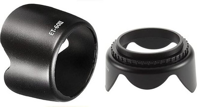 SUPERNIC Combo ET60 II Flower Lens Hood & 58mm Rev Flower Lens Hood  Lens Hood(55 mm, Black)