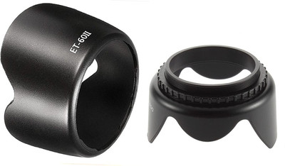 FND Hood for Camera Lens Flower 58MM for Canon 18-55 & ET 60 II for 55-250 is II  Lens Hood(58 mm, Black)