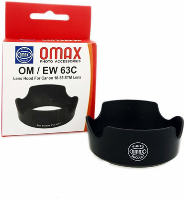 OMAX EW-63C Lens Hood for Canon EF-S 18-55mm f/3.5-5.6 is STM  Lens Hood(55 mm, Black)