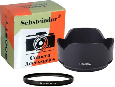 Schsteindar (2Pcs Combo) HB-90A Lens Hood Shade for Nikon Z30 Z50 Z Fc Zfc  Lens Hood(62 mm, For Nikkor Z Dx 50&250Mm F&4.5&6.3 Vr Lens&Huipuxiang With 62mm Lens UV Filter)