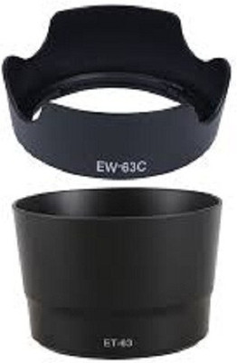 MILLETS 2 Pcs Lens Hood Camera Lens Hood for Canon EF-S: 1 Pcs EW-63C EW63C  Lens Hood(58 mm, 18&55Mm F / 3.5&5.6 Is STM Lens Hood & 1 Pcs ET&63 55&250Mm)