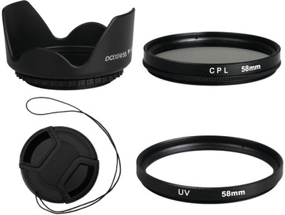 MILLETS FK_58mm hood uv cpl cap  Lens Hood(55 mm, Black)
