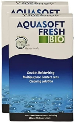 AQUASOFT Fresh Bio, Soft contact lens solution (Pack of 2) multi purpose(60 ml)
