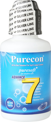 Purecon Puresoft for sensitive eyes contact Lenses solution (60 ml) All in one Solution for Soft contact Lenses(60 ml)