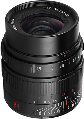 7Artisans 24mm F1.4 APS-C Manual Prime  - Large Aperture, Compatible with Canon R Mount Mirrorless Cameras: EOS R, R3, RP, R5, R6 Standard Prime  Lens(Black, 24 mm)