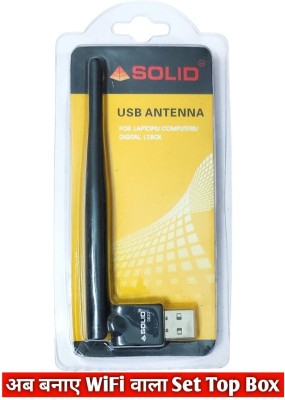 BALRAMA SOLID Dilos Wi-Fi Adaptor USB Dongle Antenna for Set-Top Box / Laptop / Computer USB WIFI Dongle Hinged Antenna Connects to Your Wireless Broadband USB 2.0 WiFi Non-magnetic Engineer's Precision Level(15 cm)