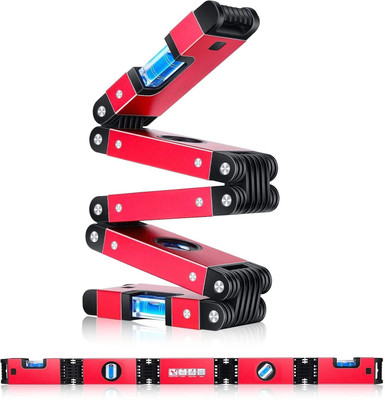 TileCrafted 28 Inch Multi-Function Foldable Level,Magnetic Level tool Measuring Tool with 4 Easy to Read Level Bubbles,Precise Leveling Tool Magnetic Engineer's Precision Level(23 cm) TileCrafted 28 Inch Multi-Function Foldable Level,Magnetic Level tool Measuring Tool with 4 Easy to Read Level Bubbles,Precise Leveling Tool Magnetic Engineer's Precision Level(23 cm)