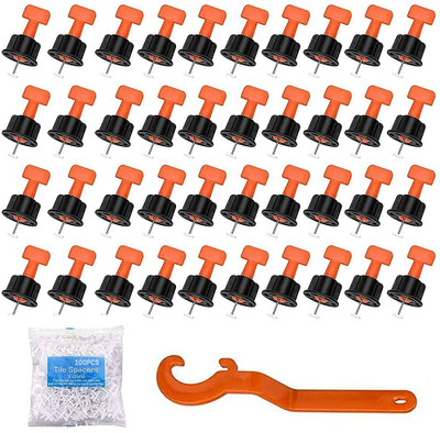 Godavari Tile Leveling System 50 PC Kit With Special Wrench 1 PC & 5 MM Spacer 100 pc Tile Leveling System 50 PC Kit With Special Wrench 1 PC & 5 MM Spacer 100 pc Non-magnetic Post Level(4 cm)