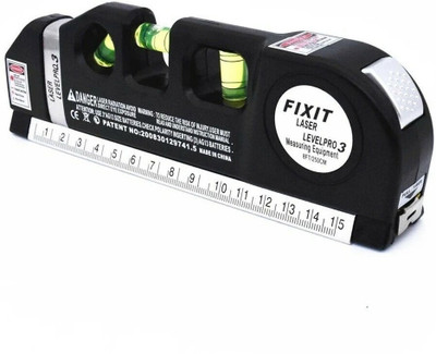 Digital Craft Laser Level Tool Kit Multipurpose Cross Line Laser Level with Standard & Laser Beam, Precision Line Leveler, and Metric Rulers for Accurate Measurements Non-magnetic Line Level(14 cm)