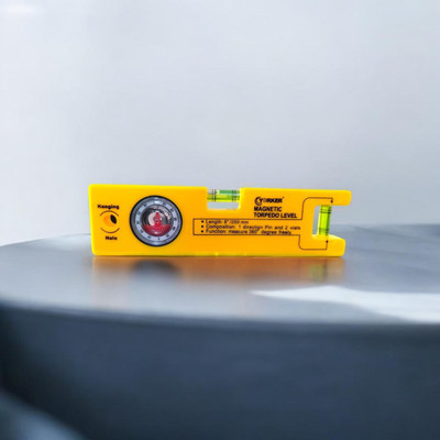 ARQEST Magnetic Torpedo Level Set – 200mm/8 Inch Spirit Level with Magnet and 2 Vials Magnetic Torpedo Level(20 cm)