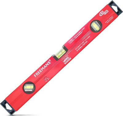 FREEMANS BSM345 Box Section Aluminum Spirit Level with Magnetic Engineer's Precision Level(45 cm)