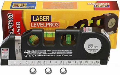 VISHAL Level Laser Plastic Horizon Vertical Measure Tape Aligner Bubbles Ruler Multifunction Leveler Tool (Black) Laser Level Pro Magnetic Engineer's Precision Level(10 cm)