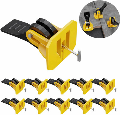 catson 50 PCS Tile Leveling System Kit Floor Wall Tiles Reusable T-TypeTools Non-magnetic Mason's Level(7 cm)