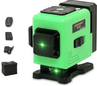 Tomahawk MLL-12 12 Lines Green Laser Level Pro - 25m, 3x360° 4D Green Cross Self-Leveling Laser Line for Construction with 2 - 360° Vertical/1 Horizontal Laser Pulse Mode Non-magnetic Engineer's Precision Level(11 cm)
