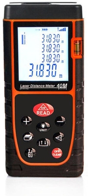 GoodsBazaar Labs Portable Laser Distance Meter | OQ-40/40S | Waterproof | 40m Range | |IP54 Waterproof|Digital Rangefinder for Area & Volume Calculation | Non-magnetic Engineer's Precision Level(11.8 cm)
