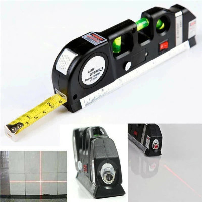 NITYA Multipurpose Laser Spirit Level Multipurpose Laser Spirit Level Vertical Line Tape Measurement Lazer Leveling Non-magnetic Carpenter's Level(30 cm)
