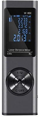 Real Instruments Ultra Mini Compact Laser Distance Meter Rechargeable Angular Measure RangeFinder Portable Digital Measuring Device 80 Meters(263 feet) Non-magnetic Electronic Level(10 cm)