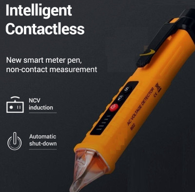 GoodsBazaar LINE LEVEL Dual Range 12V-1000V/48V-1000V Non-Contact AC Voltage Detector Tester with Adjus Non-magnetic Engineer's Precision Level(15 cm)