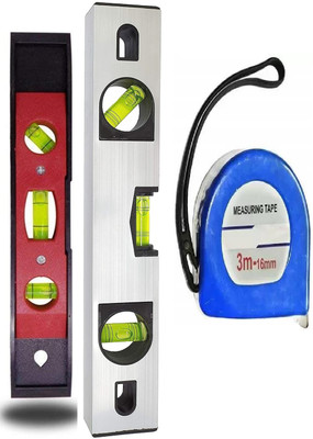 Gadariya King 3 Meter Measurement Tape with 9&12 inch_ carpentor level Magnetic Torpedo Level Magnetic Carpenter's Level(30 cm)