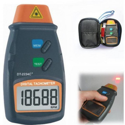 True Sense Digital LCD Laser Non Contact Photo Tachometer DT-2234C+ RPM Measurer Non Magnetic With 2.5~99999 RPM Rating Tachometer Testing Gauge Speed Meter Tester + Carry Box + Reflective Tape Photoelectric Speedometer High Quality Digital Laser Tachometer, Speed Tester , Tachometer Black , Tachome True Sense Digital LCD Laser Non Contact Photo Tachometer DT-2234C+ RPM Measurer Non Magnetic With 2.5~99999 RPM Rating Tachometer Testing Gauge Speed Meter Tester + Carry Box + Reflective Tape Photoelectric Speedometer High Quality Digital Laser Tachometer, Speed Tester , Tachometer Black , Tachome