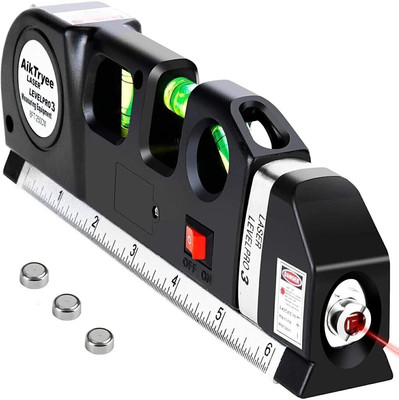 AncientKart Laser Level Line Laser Tape Ruler Adjusted and Metric Rulers Level Pro 3 Standard Cross Line 8 feet Measure Tape Ruler Tool Adjusted Non-magnetic Electronic Level(250 cm) AncientKart Laser Level Line Laser Tape Ruler Adjusted and Metric Rulers Level Pro 3 Standard Cross Line 8 feet Measure Tape Ruler Tool Adjusted Non-magnetic Electronic Level(250 cm)