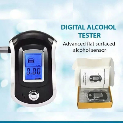 GoodsBazaar High Precision Professional Alcohol Concentration Tester AT 818 Breath Analyzer Analytical Scale