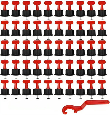 Shri Balaji Internationals Tile Leveling System 50 Pc Kit With Special Wrench,Spanner TILE LEVELER Non-magnetic Engineer's Precision Level(7 cm)
