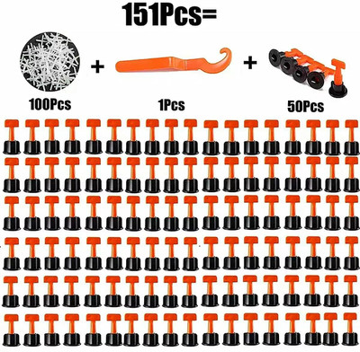Godavari Tile Leveling System 50 PC Kit With Special Wrench 1 PC & 2 MM Spacer 100 pc Tile Leveling System 50 PC Kit With Special Wrench 1 PC & 2 MM Spacer 100 pc Non-magnetic Post Level(4 cm)