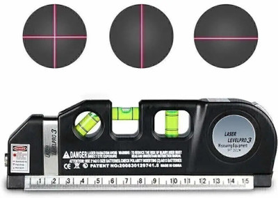 ROMJ TOOL LASER LEVELER Multipurpose Level Laser Measuring Tape Non-magnetic Line Level(18.5 cm)
