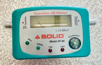 Solid SF-90 Satellite Analog dB Meter Best Satellite Finder Indias,s No.1 Satellite Finder Non-magnetic Engineer's Precision Level(12 cm)