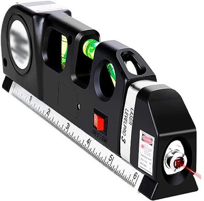 Bluedeal Level Laser Plastic Horizon Tape Aligner Bubbles Ruler Tool Line Level Non-magnetic Line Level(10 cm)