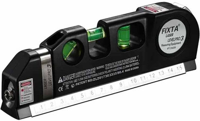 Dezi Laser Level Line Tool, Multipurpose Laser Level Kit Standard Cross Line Laser Spirit Level Metric Rulers Laser Straight Line Horizon Magnetic Carpenter's Level(17 cm)
