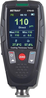 Metravi CTG-03 Coating Thickness Gauge with USB Interface & Auto-rotating Screen Non-magnetic Electronic Level(10 cm)